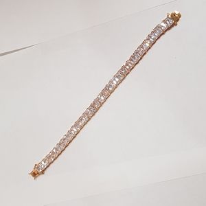Gold over .925 CZ Tennis Bracelet